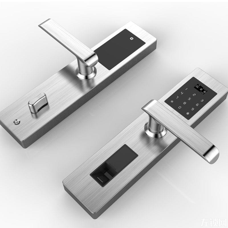 直板指纹门锁 超B级锁芯防撬报警