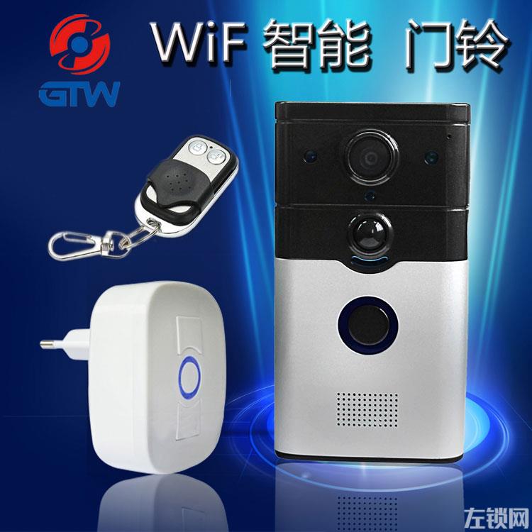 智能猫眼门铃 Wifi可视防盗门铃ZJ008(黑色）价格